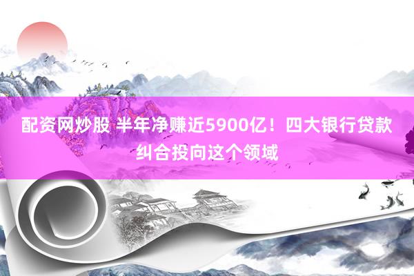 配资网炒股 半年净赚近5900亿！四大银行贷款纠合投向这个领域